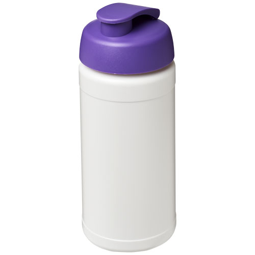 Bidon de sport Baseline personnalisable 500 ml Blanc et Violet